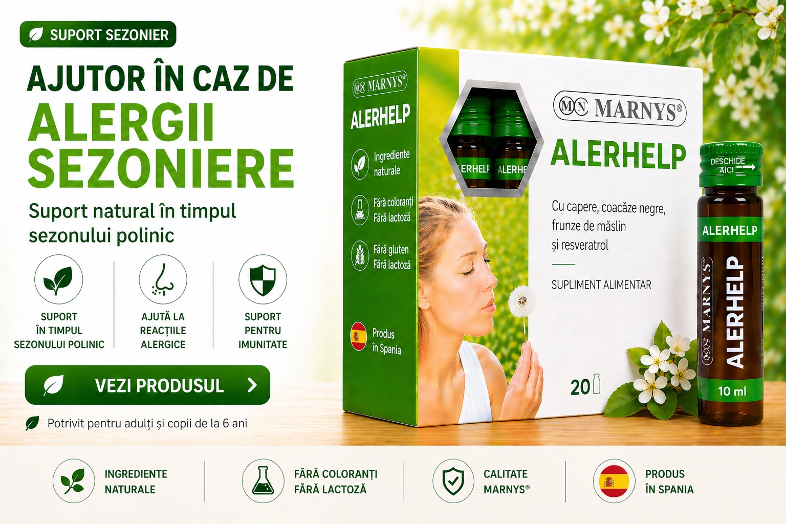 MARNYS Alerhelp – suport natural pentru alergii