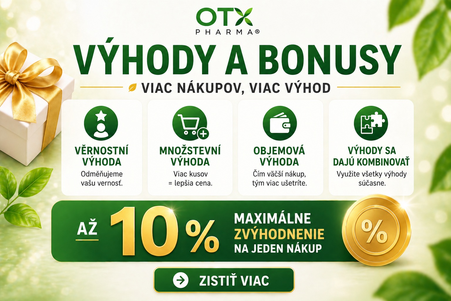 Výhody a bonusy OTX Pharma®