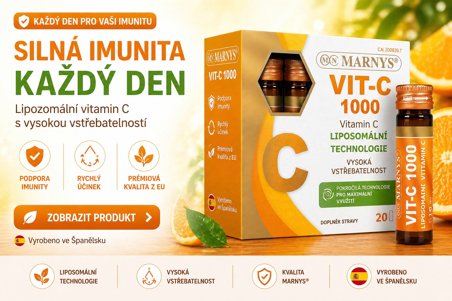 MARNYS Vitamin C 1000 – liposomální vitamín C pro imunitu