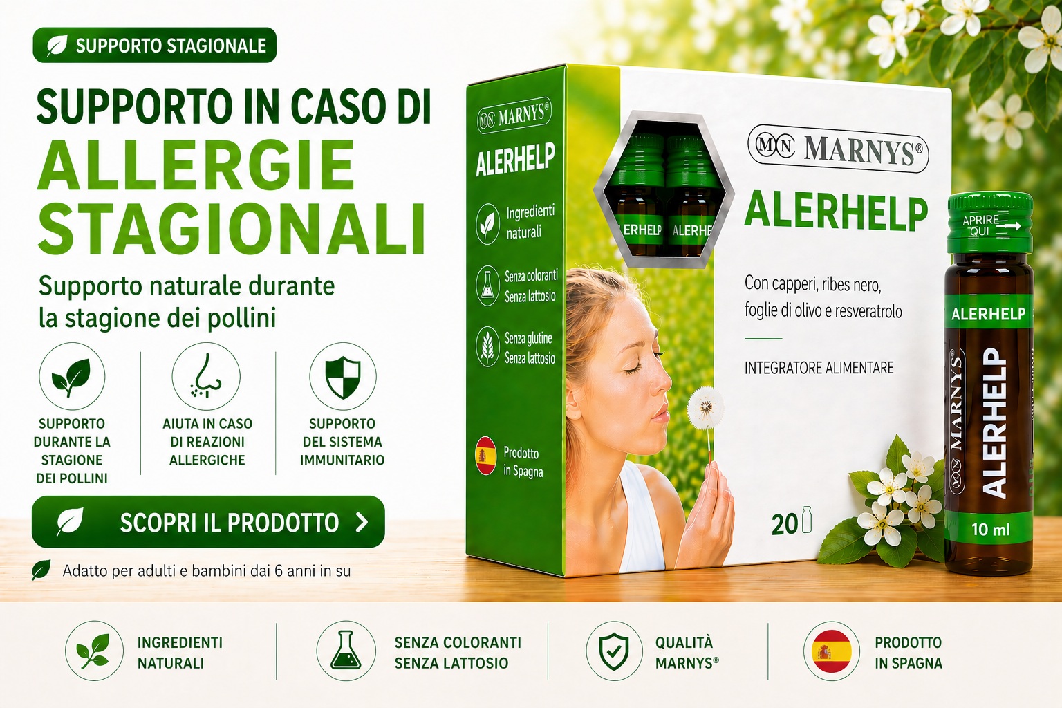 MARNYS Alerhelp – supporto naturale contro le allergie