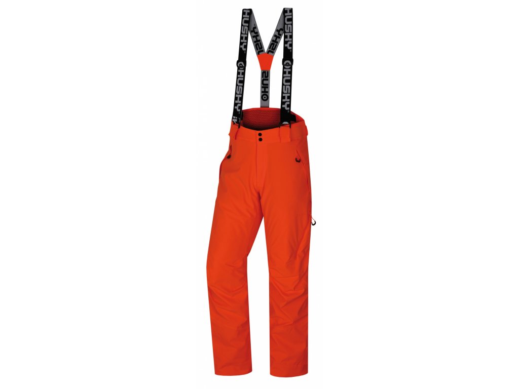 Husky Pánské lyžařské kalhoty Mitaly neonově oranžová