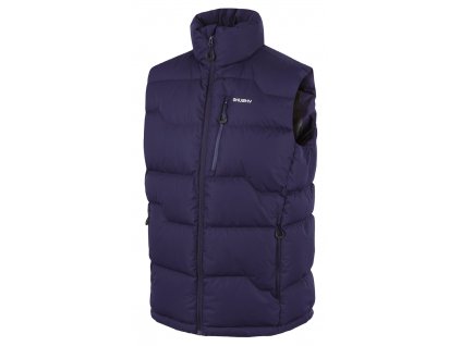 Husky Pánská péřová vesta na zip Deep dark blue