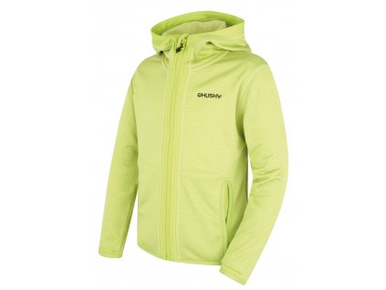 Husky Dětská mikina kapucí Artic Zip K br. green/dk. khaki