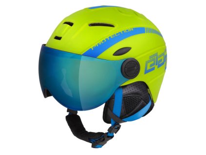 Etape - dětská lyžařská přilba RIDER PRO, limeta/modrá mat (Velikost 53-55cm)