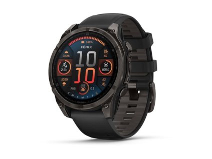 275610 garmin fenix 8 47 mm amoled sapphire carbon grey dlc titanium s black gray silikonovym reminkem