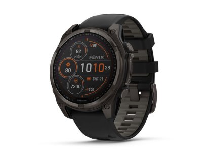 275613 garmin fenix 8 47 mm solar sapphire carbon grey dlc titanium s black grey silikonovym reminkem