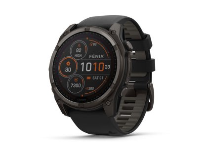 275625 garmin fenix 8 51 mm solar sapphire carbon grey dlc titanium s black grey silikonovym reminkem