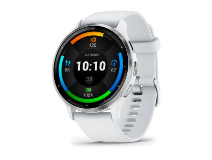 201537 garmin venu 3 silver white silicone band
