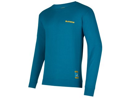 La Sportiva CLIMBING ON THE MOON Sweatshirt Men (Velikost M, Barva modrá)