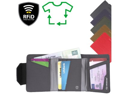 Lifeventure RFiD Wallet Recycled (Barva Grey)