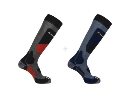 ponožky Salomon S/Access 2pack blue/belug M (Velikost M/6-8)