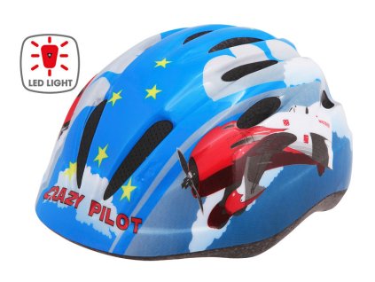 Wista – dětská cyklistická přilba, modrá (Velikost 52-56cm)