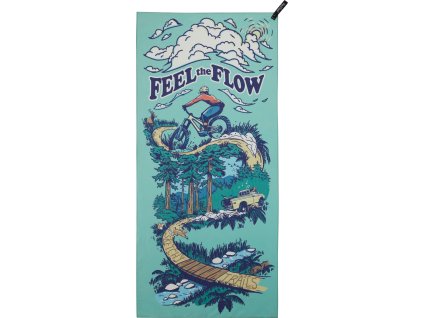 PACKTOWL PERSONAL BODY Flow ručník 64x137cm potisk cyklista (Velikost Body, Barva Flow)