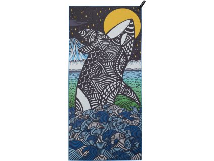 PACKTOWL PERSONAL BODY Orca ručník 64x137cm potisk kosatka (Velikost Body, Barva Orca)