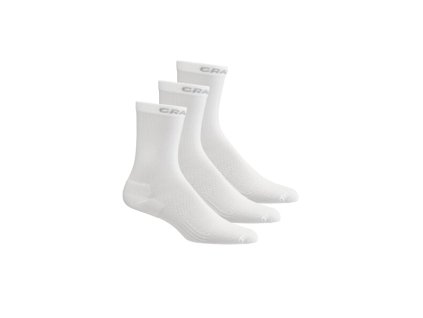 Ponožky CRAFT CORE Dry High 3-pack (Velikost 34-36, Barva bílá)