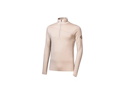 SENSOR MERINO EXTREME UP pánská mikina dl.rukáv zip almond beige (Velikost L)