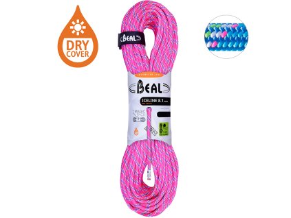 BEAL Ice Line Unicore 8,1 mm Dry Cover (Barva Blue, Délka 50 m, Průměr 8,1 mm)