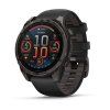 Garmin fenix 8 – 47 mm, AMOLED, Sapphire, Carbon grey DLC titanium s Black/Gray silikonovým řemínkem