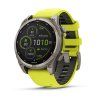 Garmin fenix 8 – 47 mm, Solar, Sapphire, Titanium s Yellow/Graphite silikonovým řemínkem