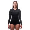 SENSOR MERINO IMPRESS dámské triko dl.rukáv černá/pattern (Velikost S)