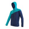 SENSOR TECNOSTRETCH pánská mikina celozip s kapucí deep blue/pagoda blue (Velikost XL)