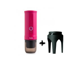 Cestovní kávovar Outin Nano Portable - Crimson Red + Stojánek zdarma