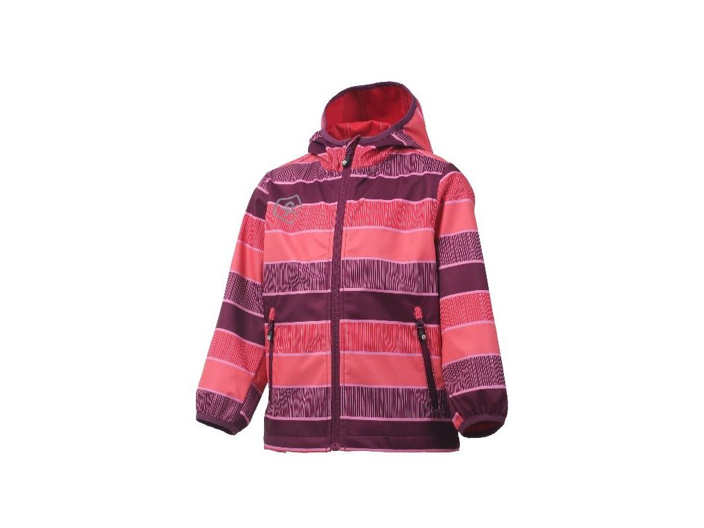 Kvalitní dětská prodyšná jarní softshellová bunda s kapucí a reflexními prvky Color Kids Tadimir - Magenta purple ve vínové barvě 