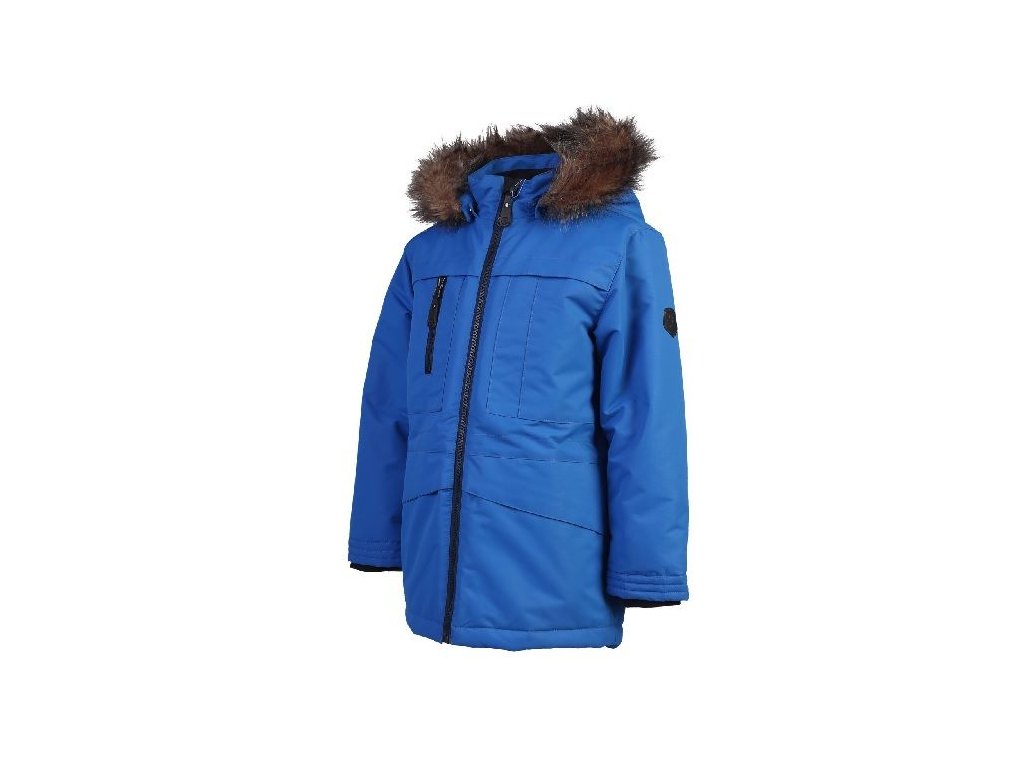 Kvalitní dětská zimní a větruodolná parka s odnímatelnou kapucí a reflexními prvky Color Kids Kalata parka Princess blue v modré barvě