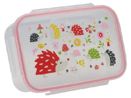 Kvalitní dětská svačinová krabička s třemi oddělenými částmi a bez BPA Sugarbooger Good Lunchbox Hedgehog 