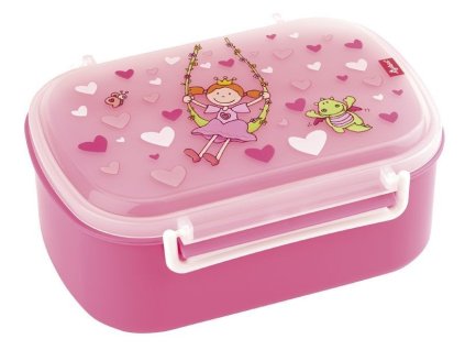 Kvalitní dětský plastový box na svačinu Sigikid Pinky Queeny - princezna v růžové barvě 