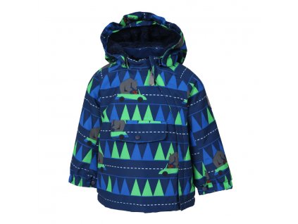 Kvalitní dětská zimní zateplená bunda s odnímatelnou kapucí a reflexními prvky Color Kids Raidoni estate blue v modré barvě