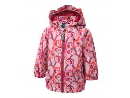Kvalitní dětská nepromokavá jarní bunda s kapucí a reflexními prvky Color Kids Estelle Pink Nectar ve světle růžové barvě