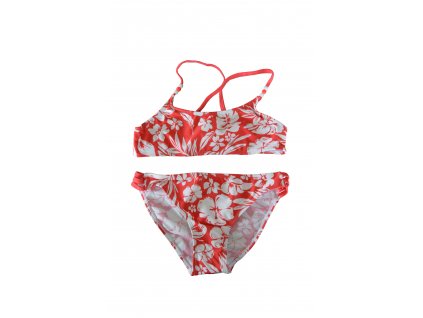 Dívčí dvoudílné plavky Losan červeno-bílé