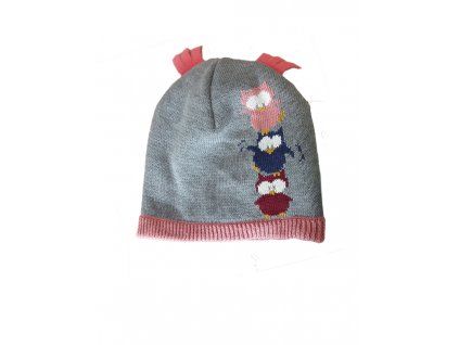 Dětská zimní čepice Maximo šedá - sovičky
