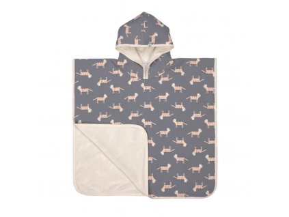 LÄSSIG Beach Poncho Tiger grey