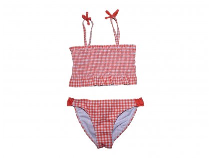 Dívčí dvoudílné plavky Losan růžové kostičky
