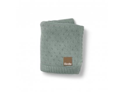 Pointelle Blanket Elodie Details - Pebble Green