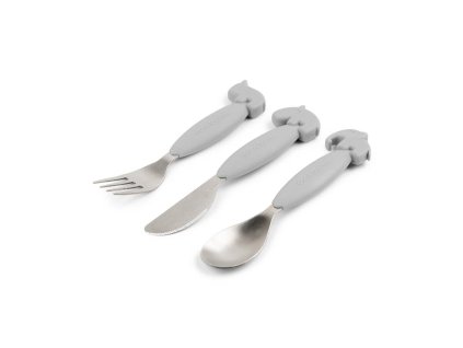 3036 easy grip priborovy set deer freinds sedy