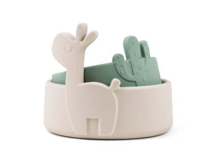 4043 set 2 ks silikonovych misek lalee piskova zelena