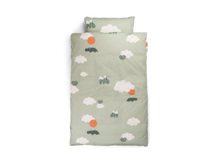 3977 povleceni baby happy clouds zelene
