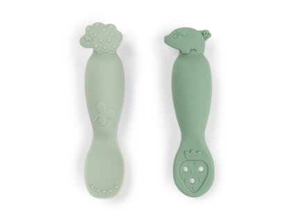 56425 silikonove lzicky tiny farm 2ks zelene