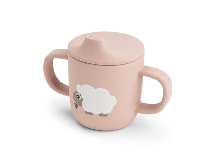 56474 silikonovy hrnecek s pitkem tiny farm ruzovy