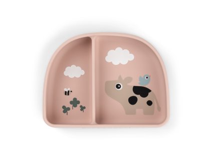 56543 stick and stay silikonova miska tiny farm ruzova