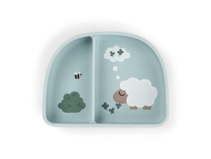 56546 2 stick and stay silikonova miska tiny farm modra