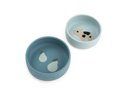 56552 2 set 2 ks silikonovych misek dotti modre