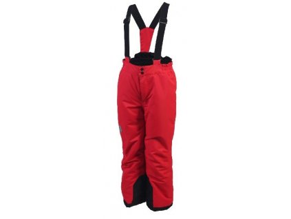 Kvalitní dětské zimní oteplovačky vhodné na lyže nebo zimní dovádění ve sněhu Color Kids Salix ski pants Racing red v červené barvě