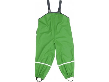 Kvalitní dětské nepromokavé kalhoty do deště s laclem Playshoes v zelené barvě