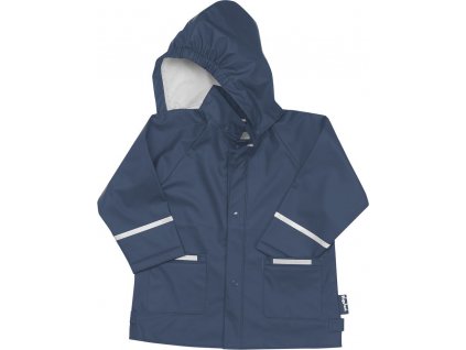 Kvalitní dětská nepromokavá jarní bunda (pláštěnka) s kapucí a reflexními prvky Playshoes v modré barvě