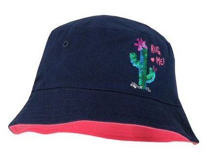 Kvalitní dětský dívčí klobouček Maximo kaktus v černé barvě