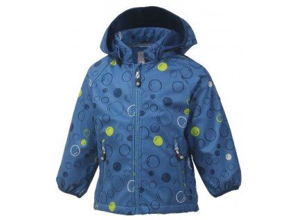 Kvalitní dětská prodyšná jarní softshellová bunda s kapucí a reflexními prvky Color Kids Veast - Jeans blue v modré barvě